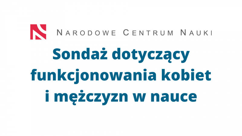 Sondaż dotyczący funkcjonowania kobiet i mężczyzn w nauce