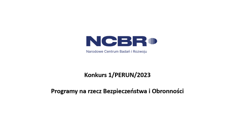 logo NCBR konkurs PERUN